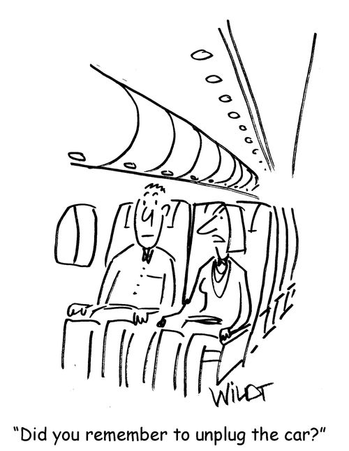 "Did you remember to unplug the car?"