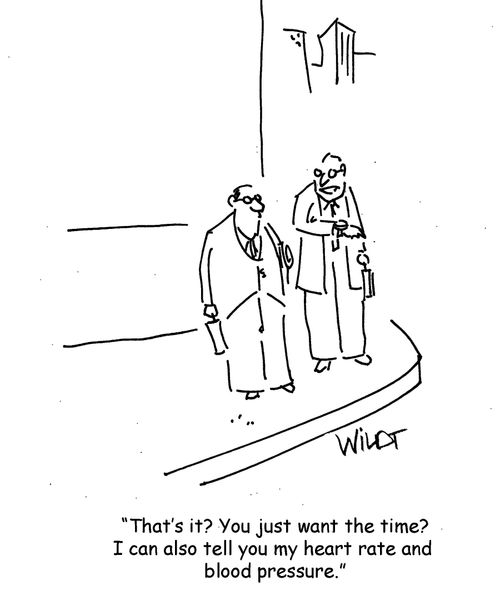 "That's it? You just want the time? I can also tell you my heart rate and blood pressure."