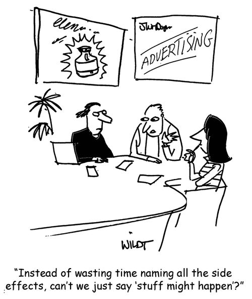 "Instead of wasting time naming all the side effects, can't we just say 'stuff might happen'?"