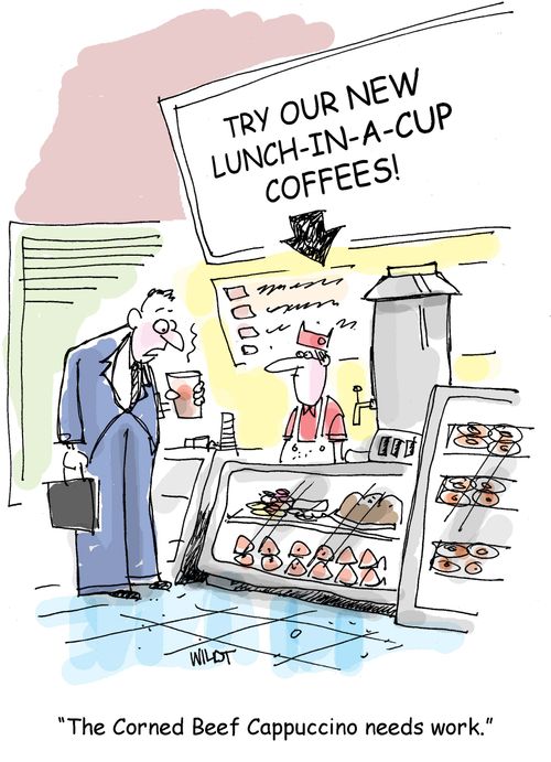 "The Corned Beef Cappuccino needs work."