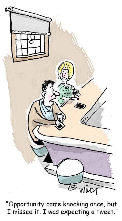 "Opportunity came knocking once, but I missed it. I was expecting a tweet."
