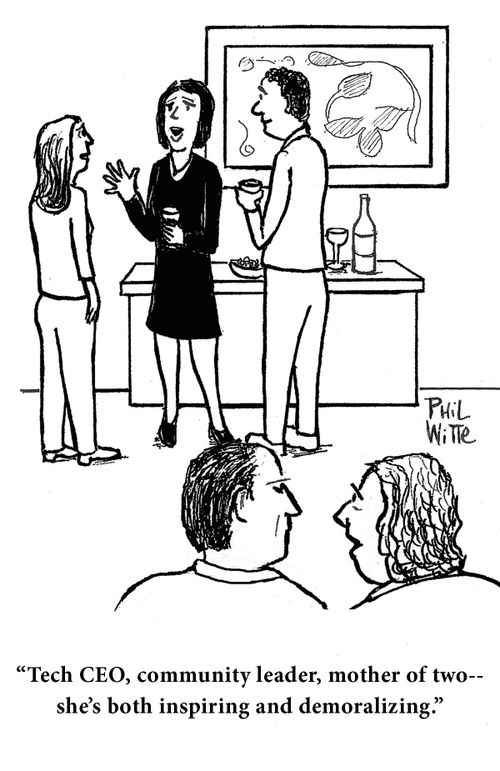 "Tech CEO, community leader, mother of two – she's both inspiring and demoralizing."