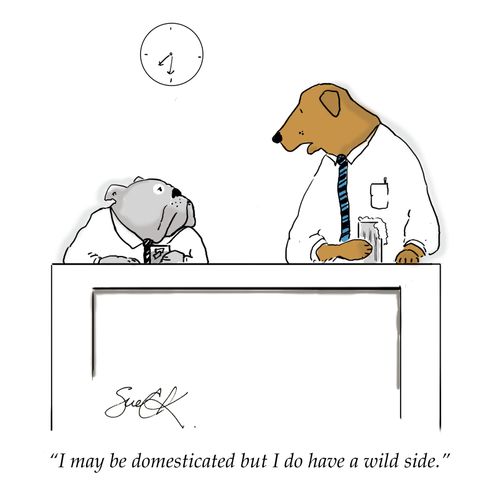 "I may be domesticated but I do have a wild side."