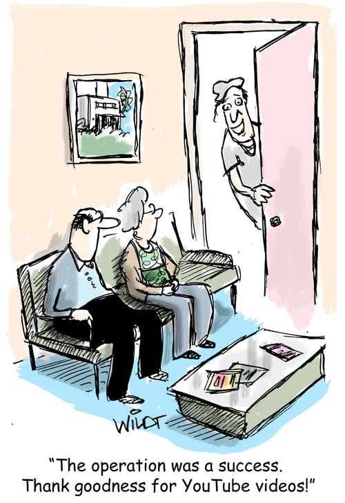 "The operation was a success. Thank goodness for YouTube videos!"