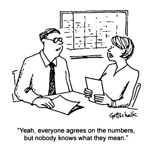 "Yeah, everyone agrees on the numbers, but nobody knows what they mean."