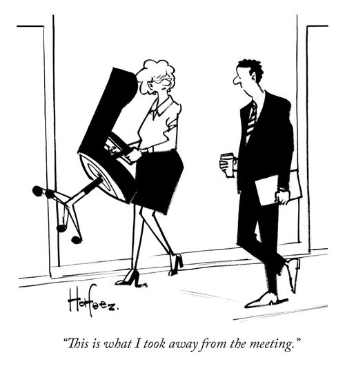 "This is what I took away from the meeting."