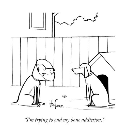 "I'm trying to end my bone addiction."