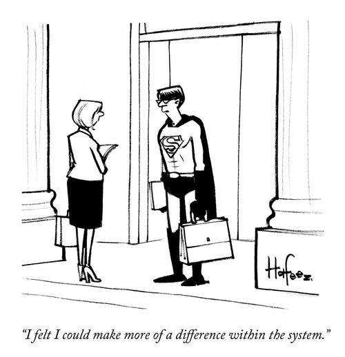 "I felt I could make more of a difference within the system."