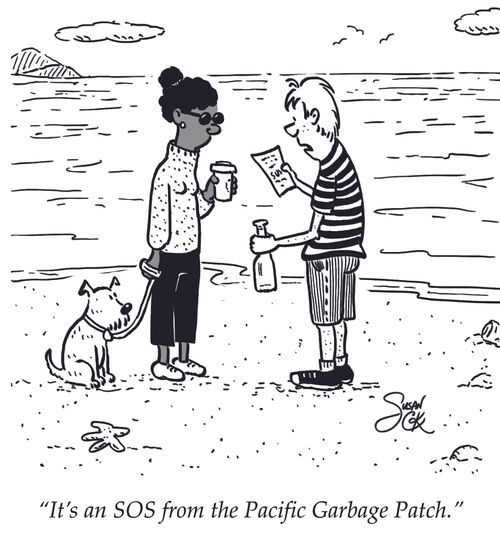 "It's an SOS from the Pacific Garbage Patch."