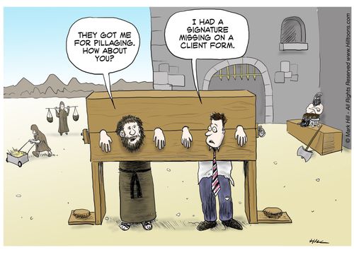 "They got me for pillaging. How about you?"