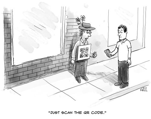 "Just scan the QR code."
