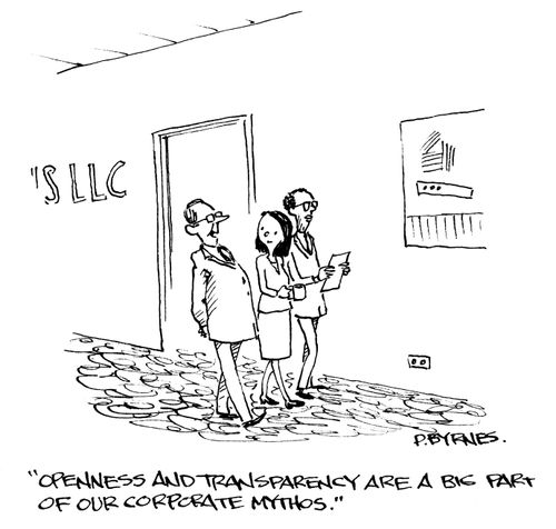 "Openness and transparency are a big part of our corporate mythos."