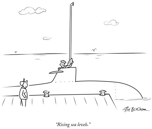 "Rising sea levels."
