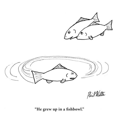 "He grew up in a fishbowl."